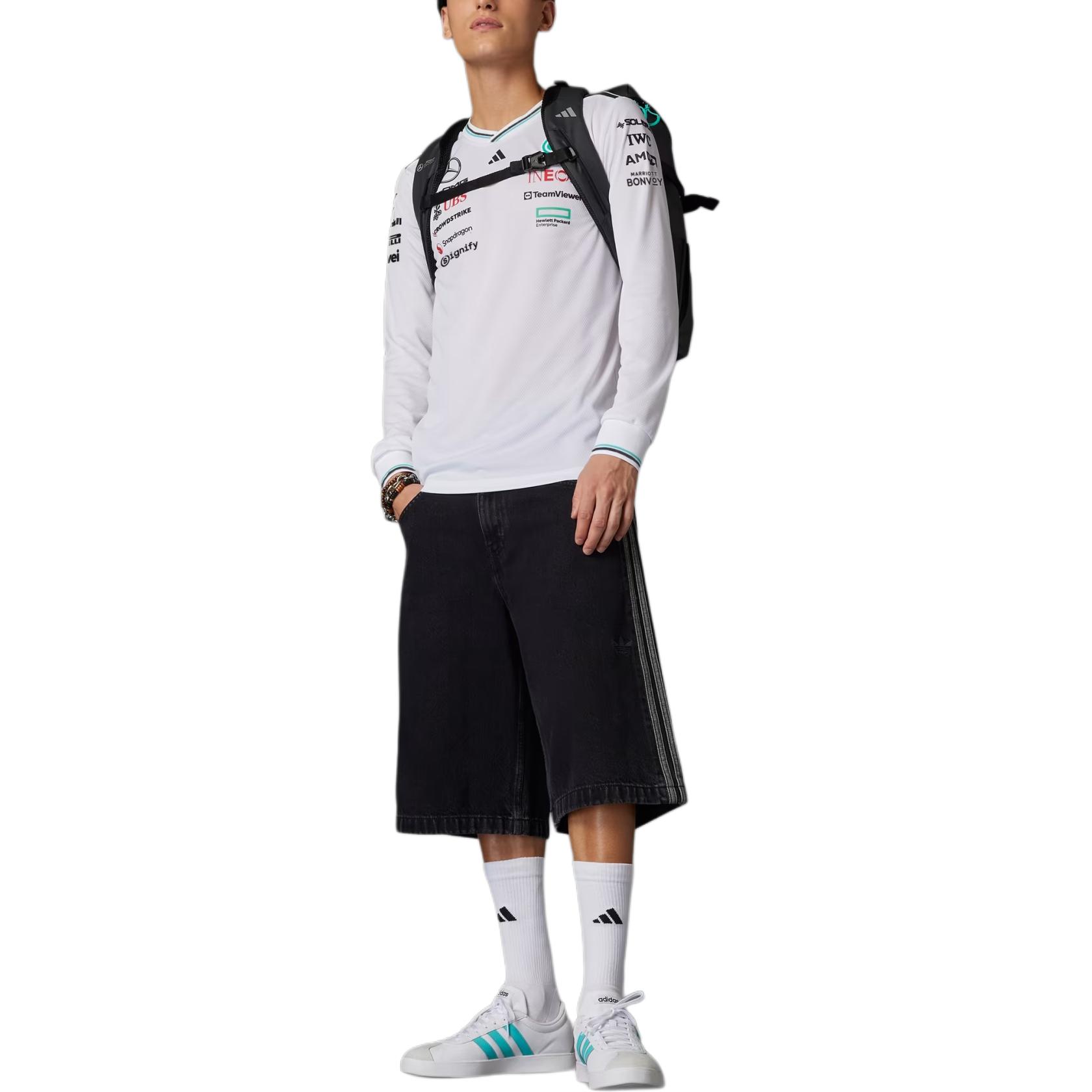 Футболка Mercedes Formula One Team Adidas, белый/черный — фото 3