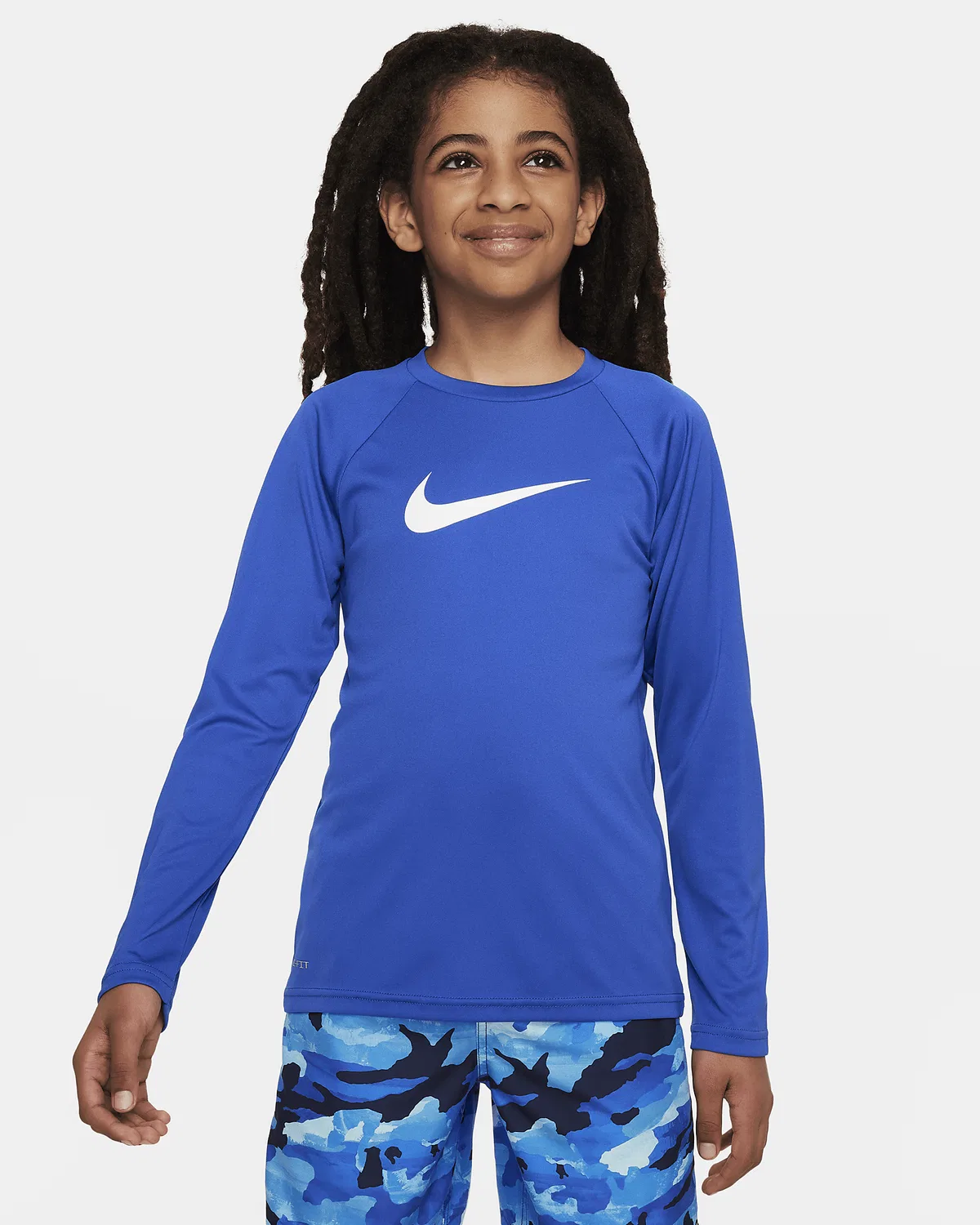 Детская (мальчиковая) длинная футболка Nike Swim Hydroguard Essential Dri-FIT UV, Game Royal