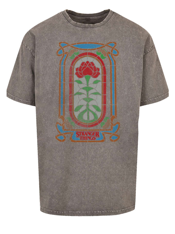 

Футболка оверсайз с изображением окантовки Очень странные дела и сериала Netflix Асфальт F4NT4STIC