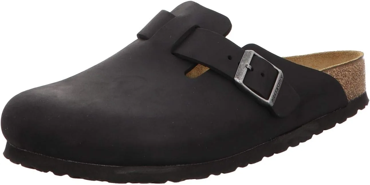 Сандалии Birkenstock Boston Birko-Flor, унисекс, для взрослых, черный