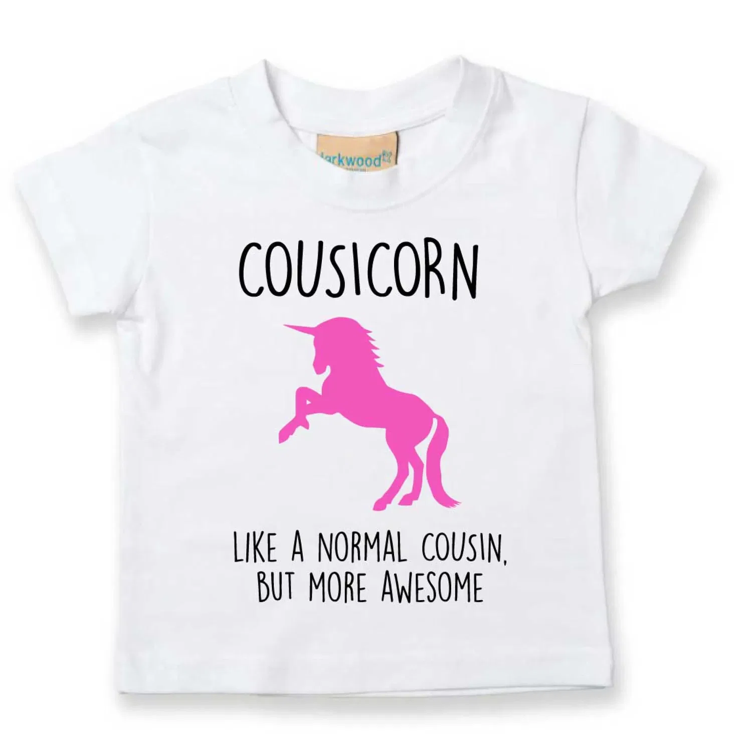 Детская футболка Cousicorn с принтом, 60 Second Makeover, белый — фото 2
