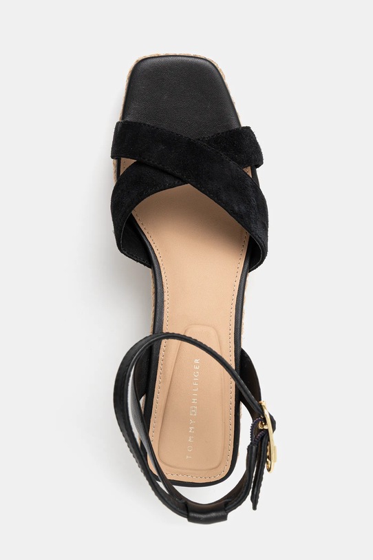 Кожаные сандалии LEATHER & SUEDE MID WEDGE ESPAD Tommy Hilfiger, черный — фото 4