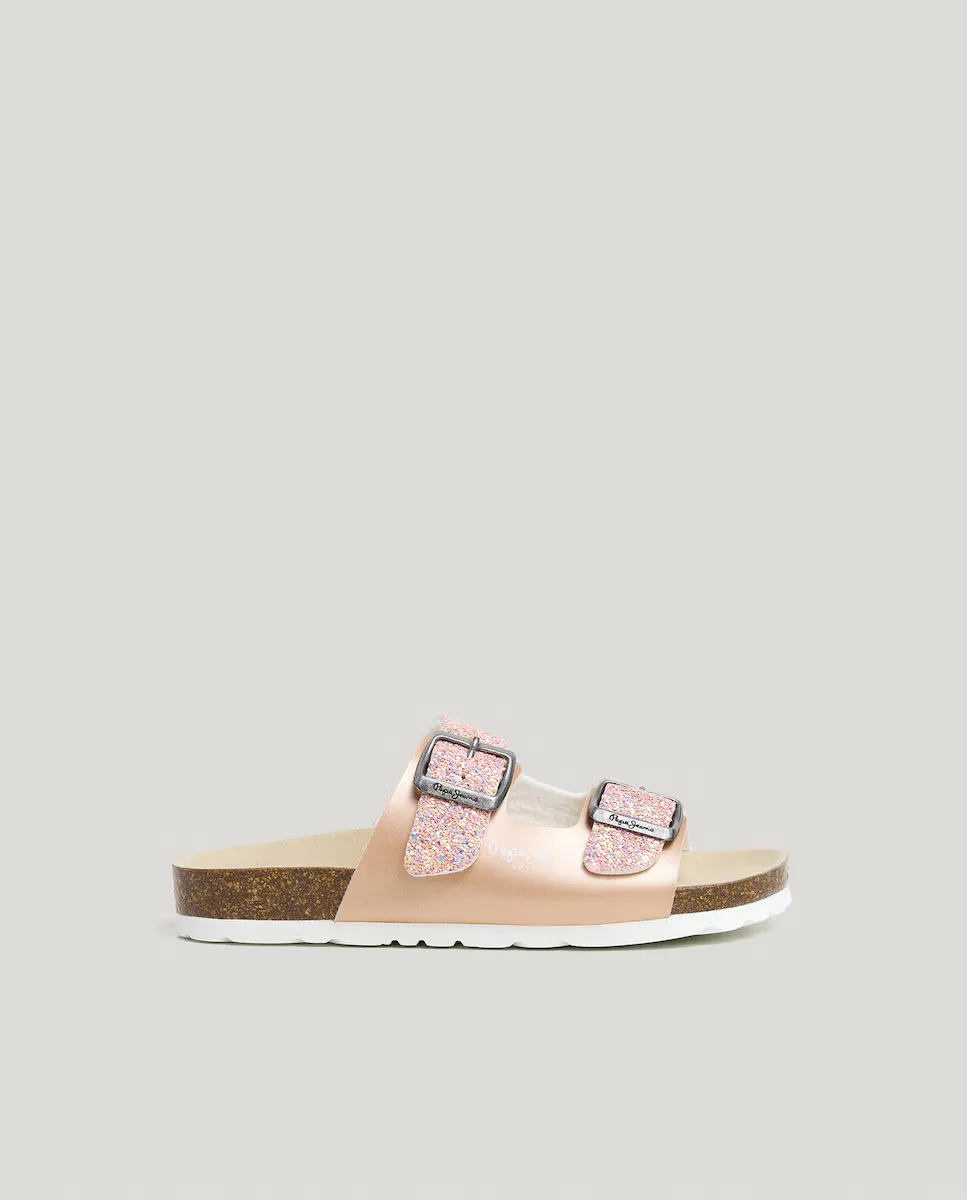 

Босоножки для девочек с двойной застежкой Pepe Jeans, цвет Rosa