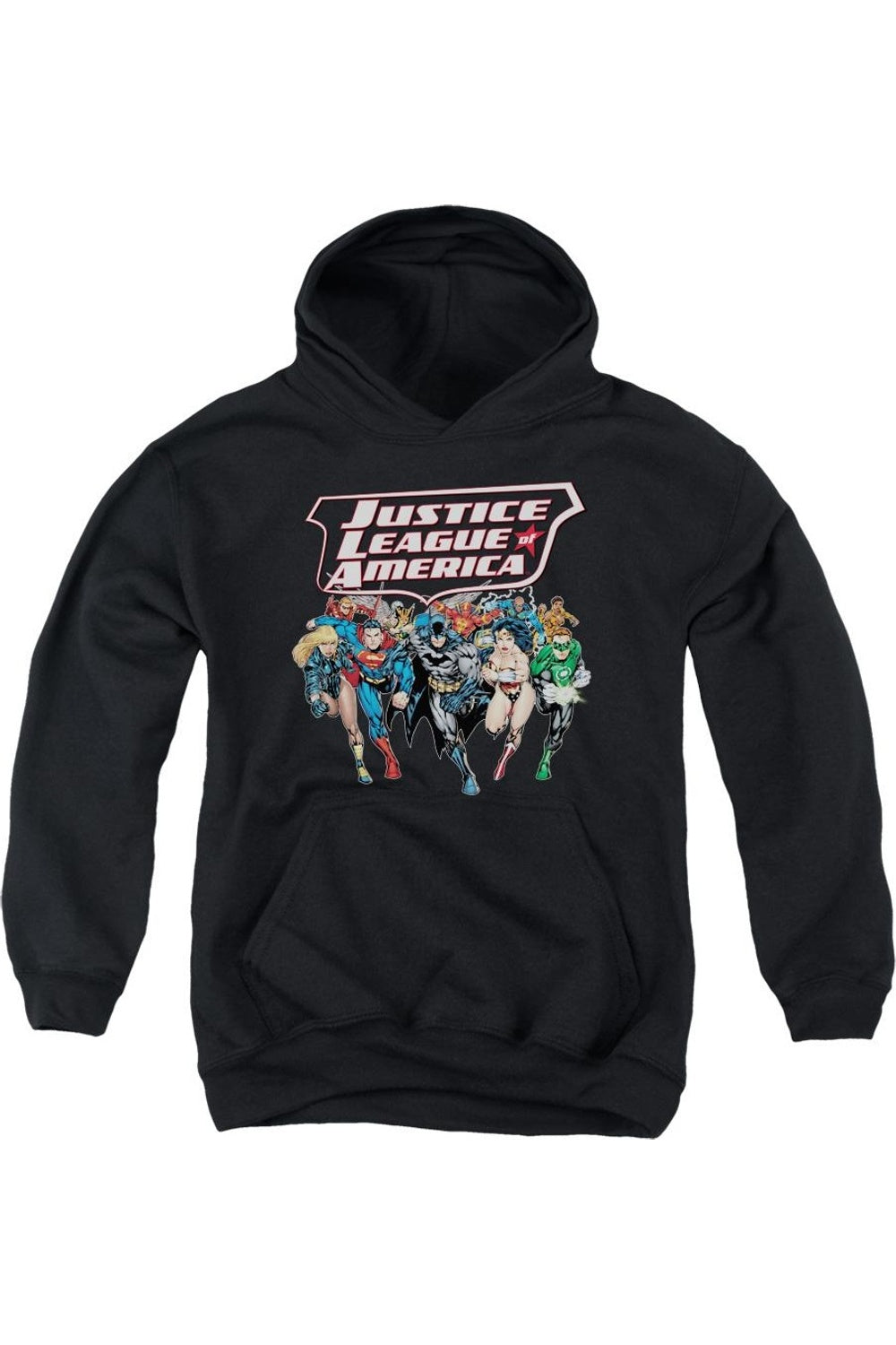 

Толстовка с капюшоном Justice League of America Charging Justice Youth Gildan, черный