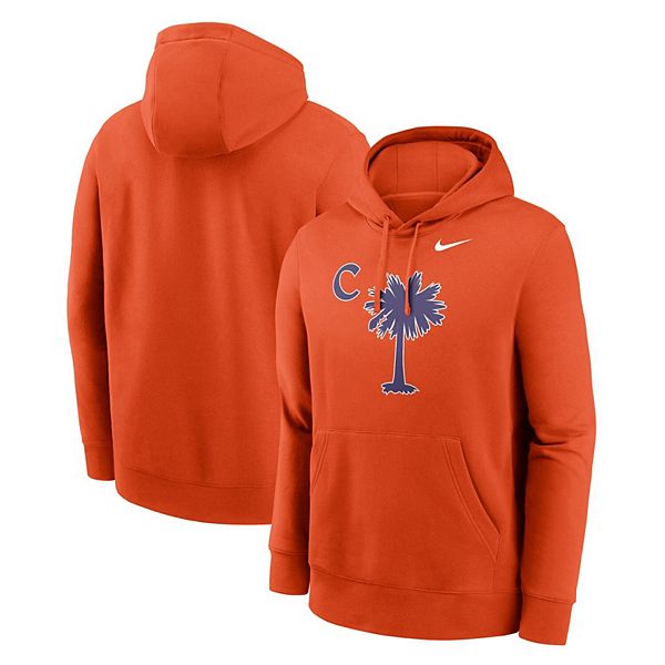 Мужская оранжевая толстовка с капюшоном Clemson Tigers Palmetto C Club Nike — фото 2