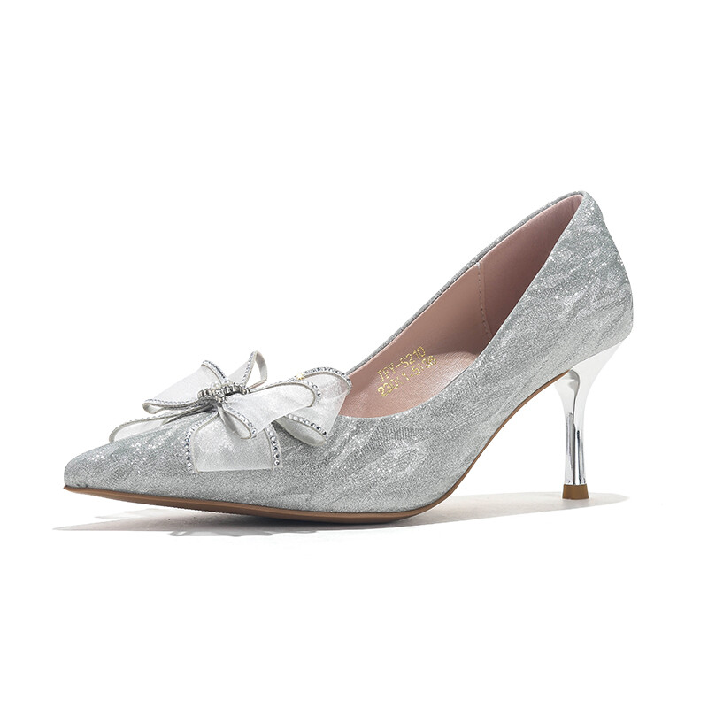 Туфли женские на высоком каблуке Jifffly, цвет Silver (Sandal) — фото 4