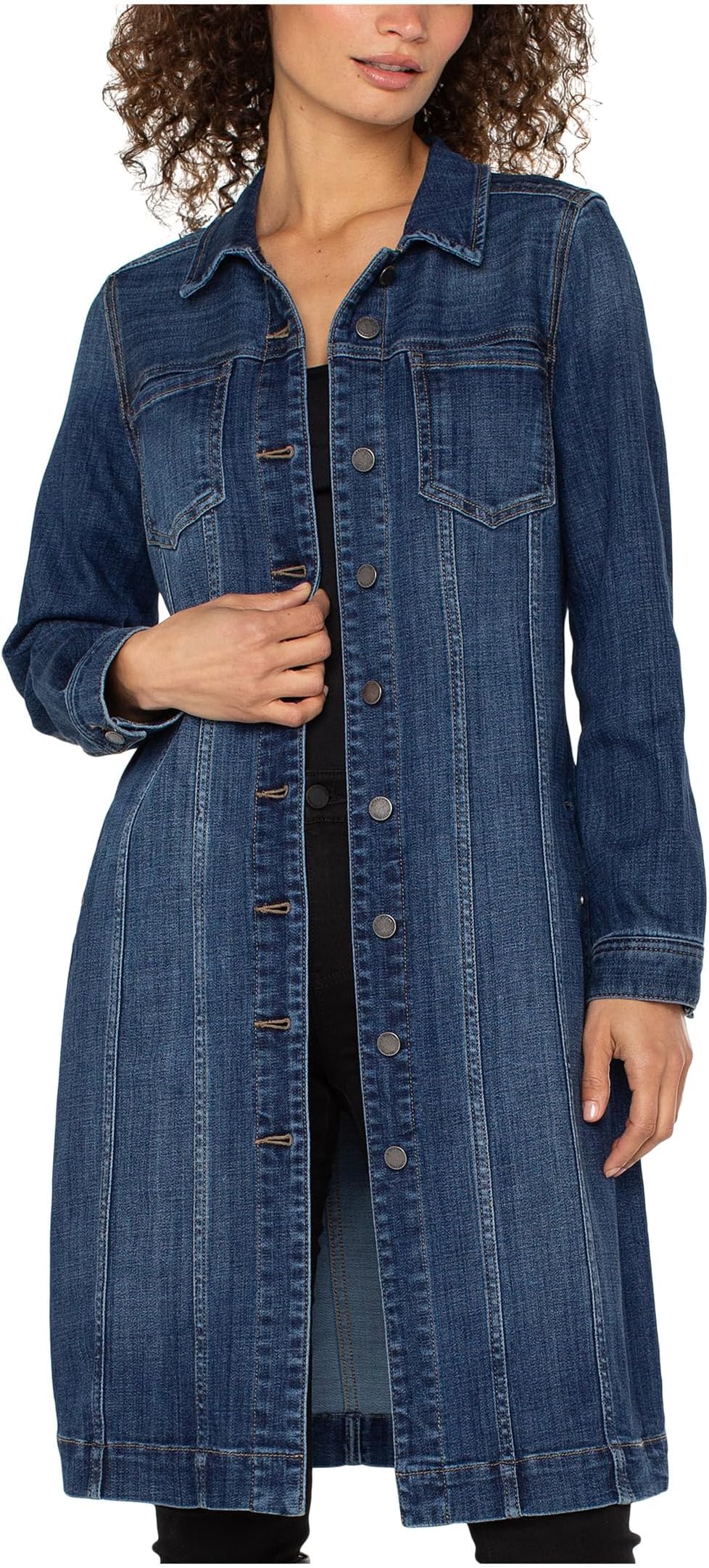 

Куртка Liverpool Los Angeles Long Denim Trucker Jacket, цвет Centerbrooke