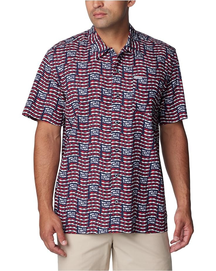 

Рубашка Columbia Trollers Best S/S, цвет Collegiate Navy/Pfg Banner