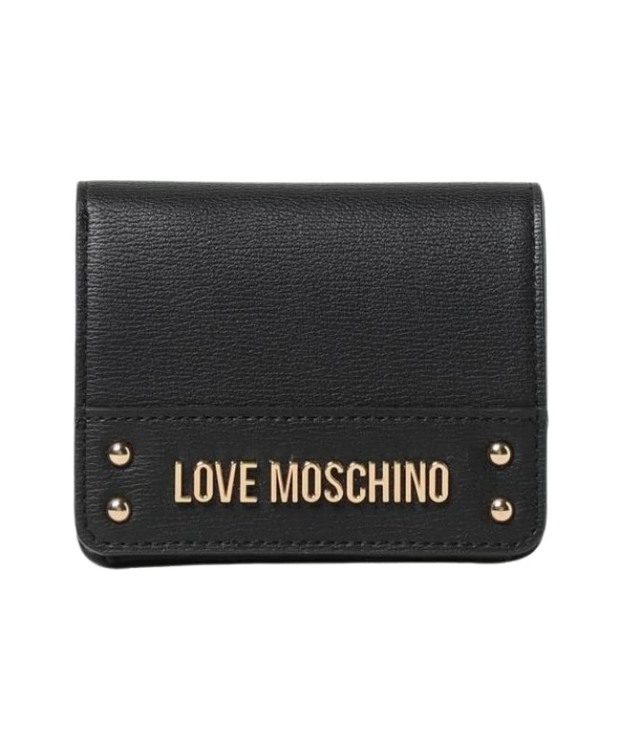 

Кошелек с заклепками и отделениями для карт Love Moschino, черный