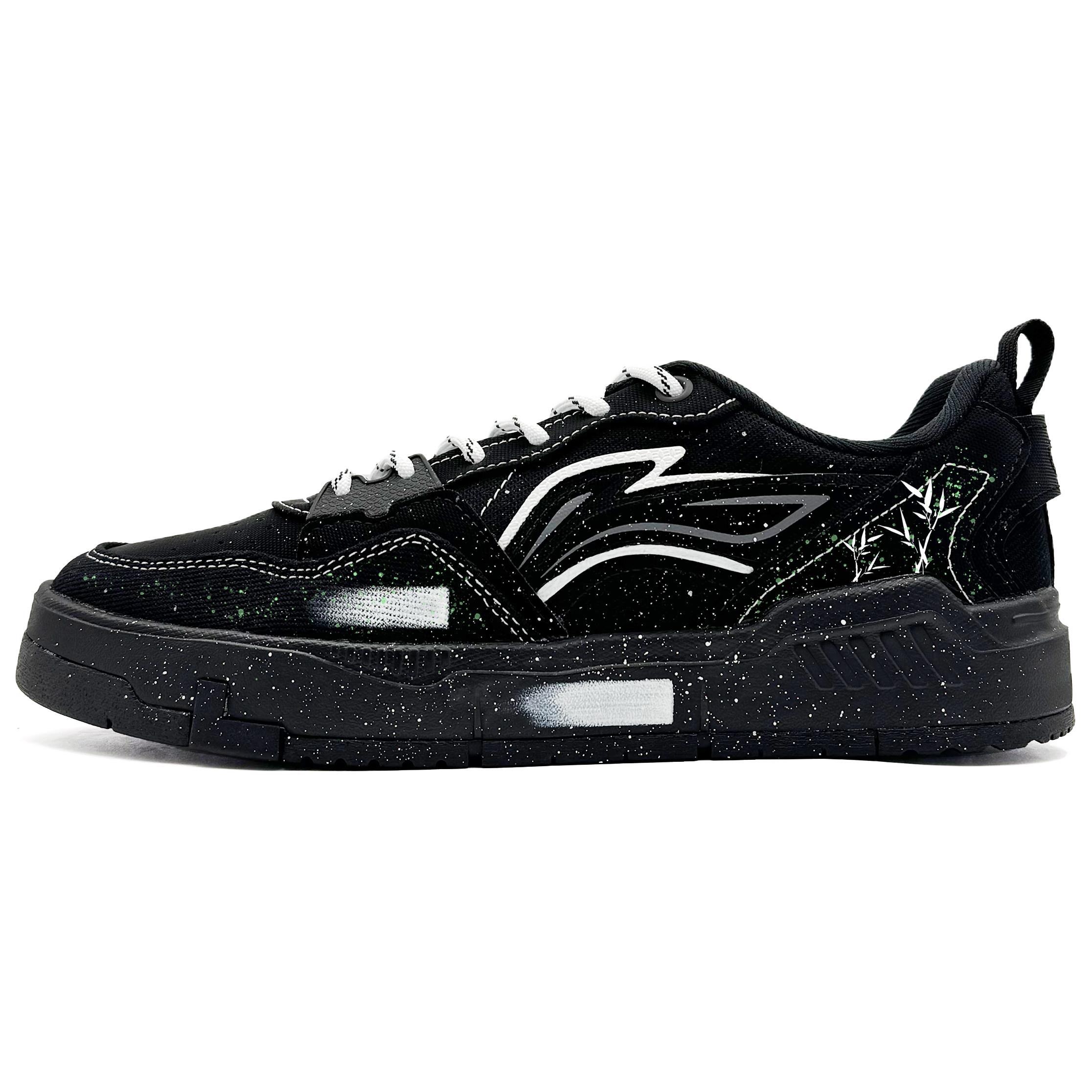 

LINING Кроссовки для скейтбординга Yuan Chu с противоскользящей подошвой, износостойкие, мужские, черные