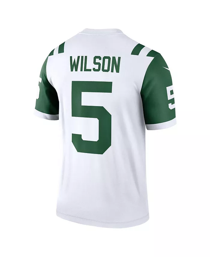 Мужская классическая альтернативная легендарная футболка Garrett Wilson New York Jets Nike, черный — фото 4