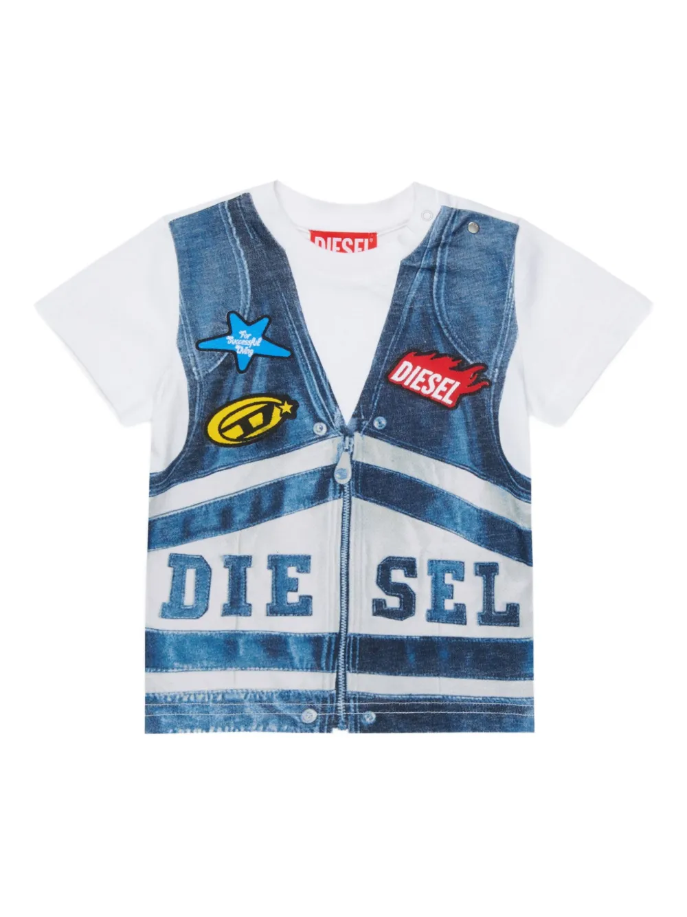 Футболка с короткими рукавами Diesel Kids, белый