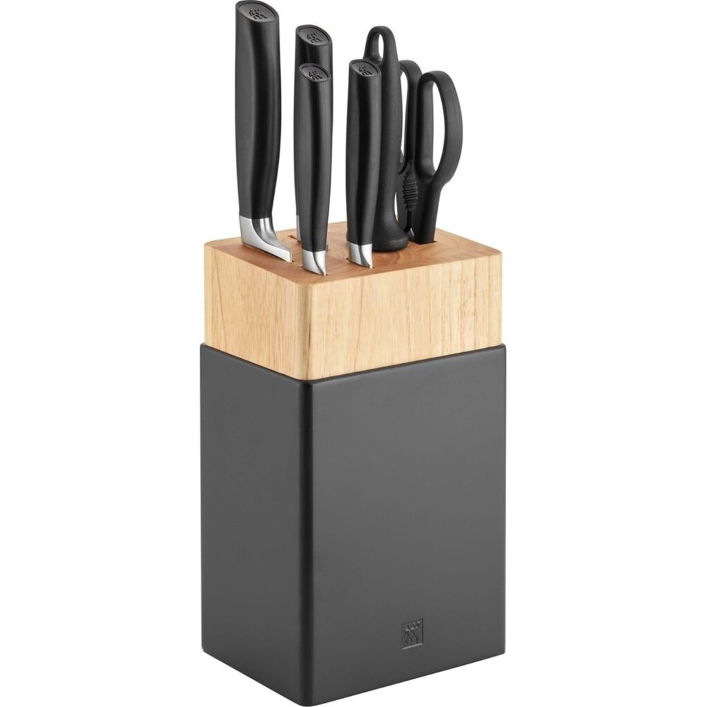 

ZWILLING All* Набор блоков ножей Star, 7 предм., кухонный нож, поварской нож, черный