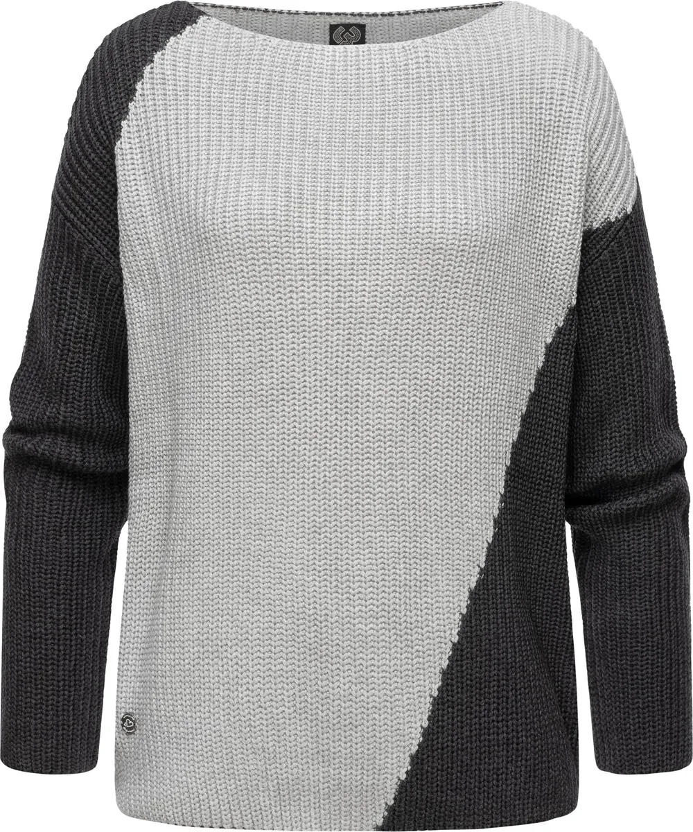 

Свитер вязаный Ragwear "Ebbeline-Block", женский вязаный свитер, серый