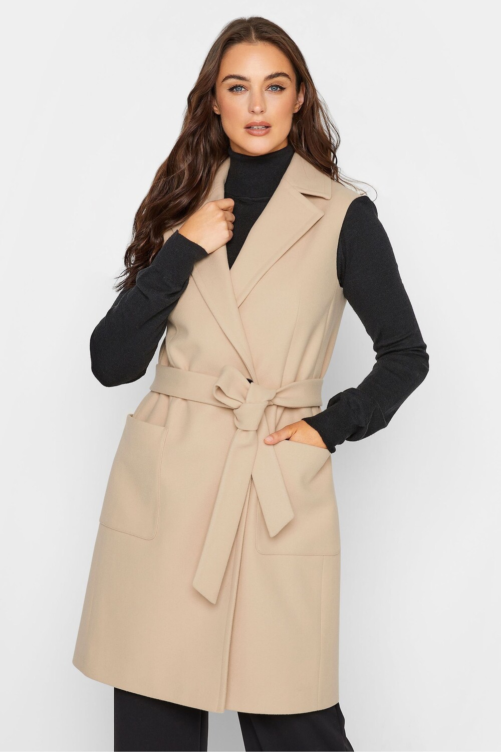 

Двубортный пиджак без рукавов Long Tall Sally