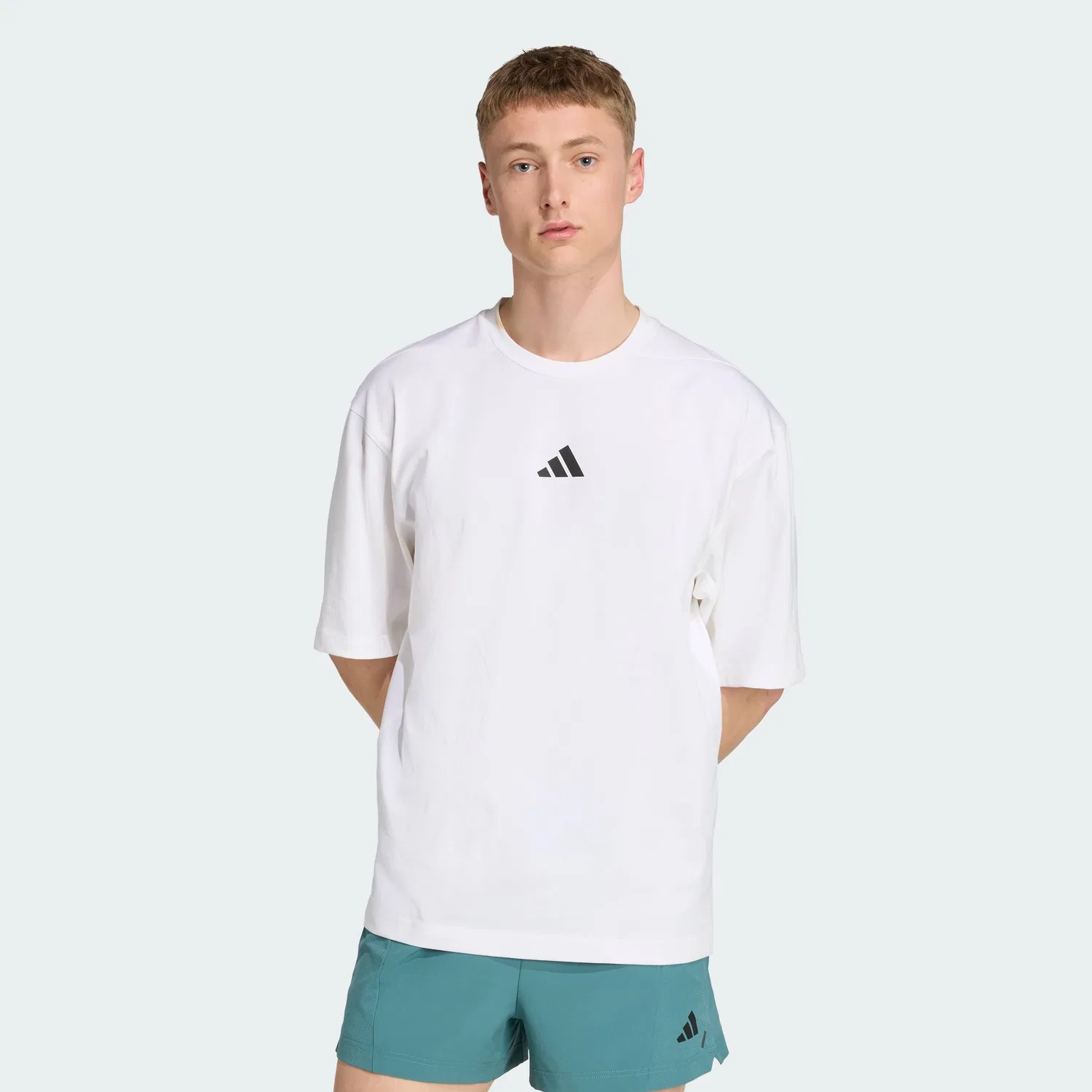 Футболка оверсайз, для тренировок, PrimeLift Adidas, белый