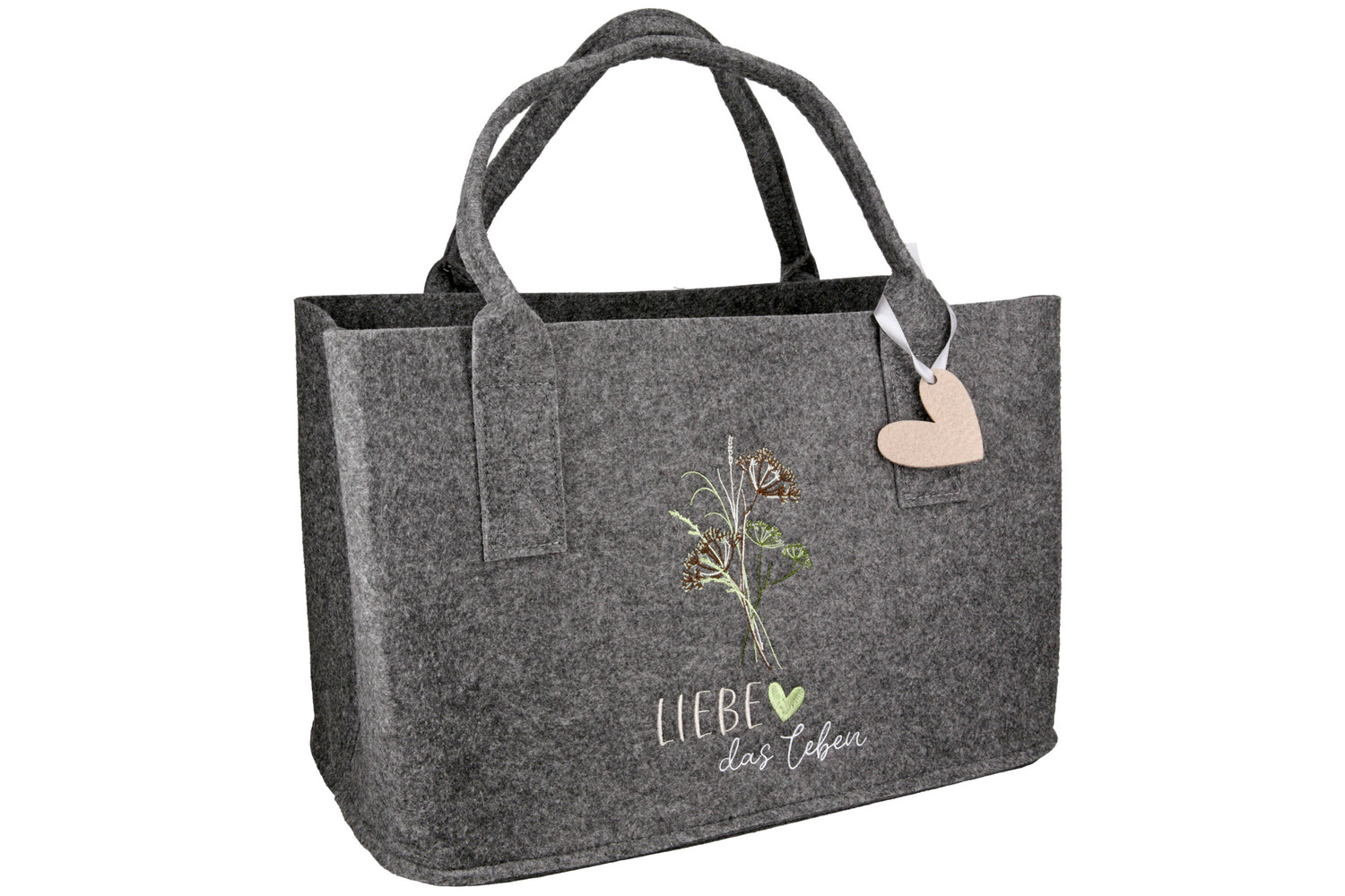 

Сумка шоппер GMD Living Filztasche Liebe, серый