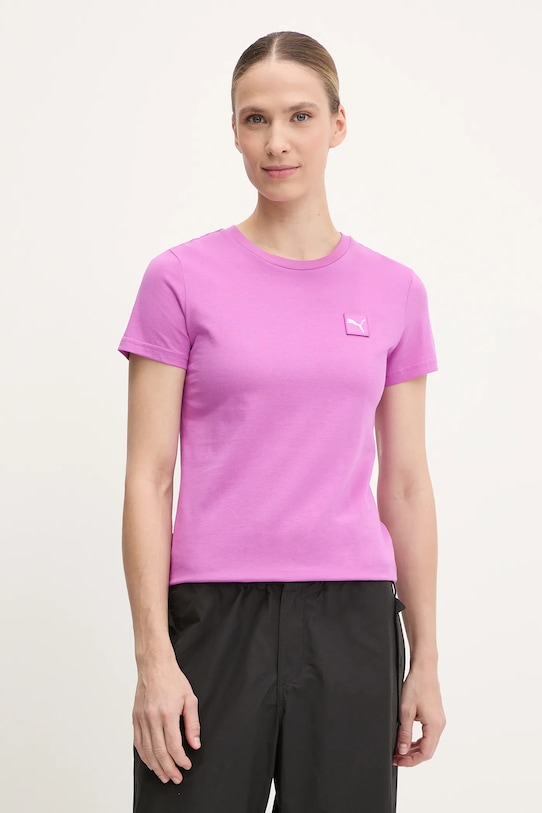 

Хлопковая футболка Puma, розовый