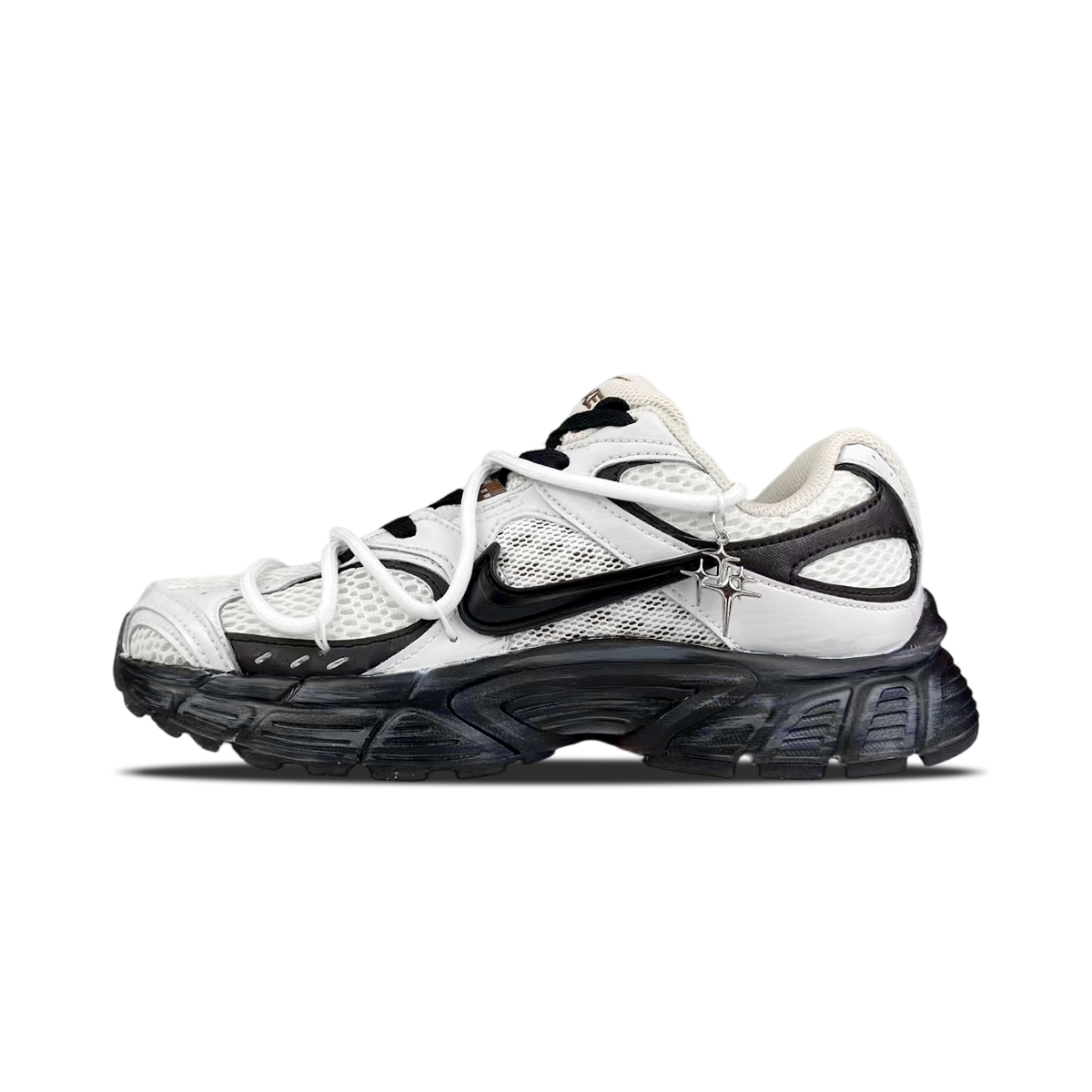 

Nike Женские кроссовки V5 RNR Abrasion Resistant Breathable низкие для бега черный белый