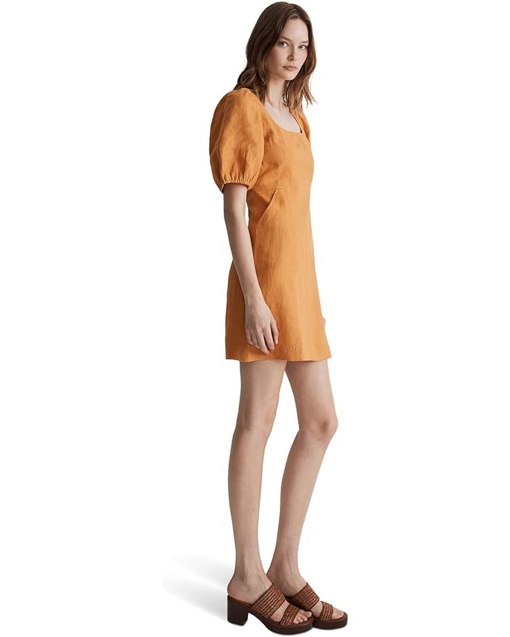 

Платье Madewell Maisie Mini Dress in 100% Linen, цвет Ochre Fresco