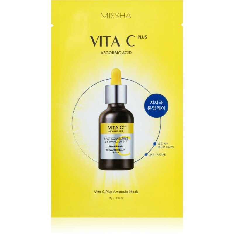 

Missha Vita C Plus осветляющая тканевая маска с витамином С 27 г