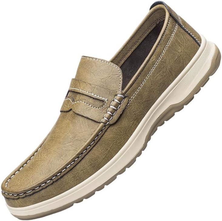 

Мужские повседневные лоферы Fusecottc - дышащие, подходят для активного отдыха, поездок на работу и путешествий, хаки