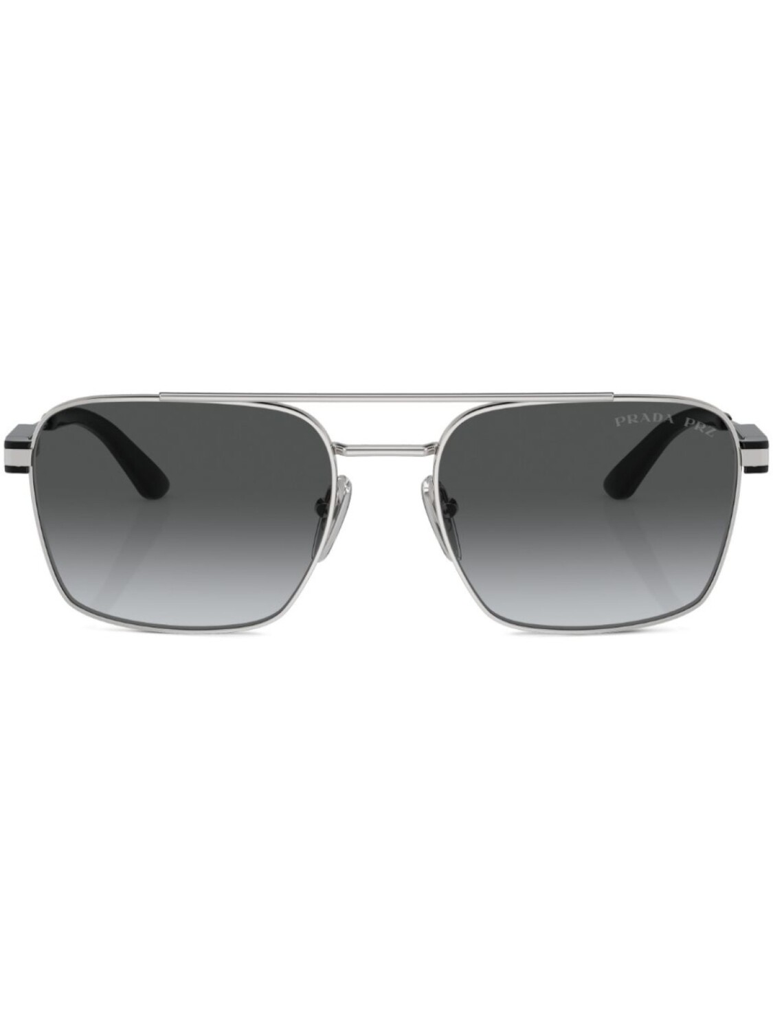 

Prada Eyewear солнцезащитные очки в квадратной оправе, серебряный