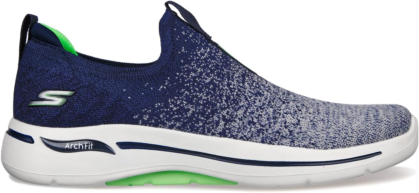 Мужские кроссовки Skechers GoWalk Arch Fit Stretch Fit слипоны для спорта и повседневной носки, темно-синий — фото 3
