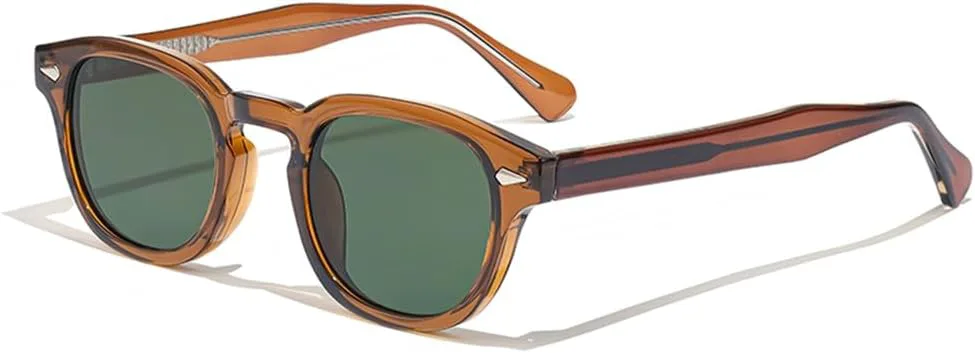 

Ретро круглые мужские солнцезащитные очки в стиле панк, женские спортивные очки для вечеринок, очки с защитой от УФ-излучения UV400 HDUBFY, C04 Brown Green