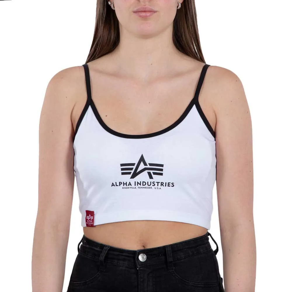 

Футболка Alpha Industries Basic ML Cropped, белый