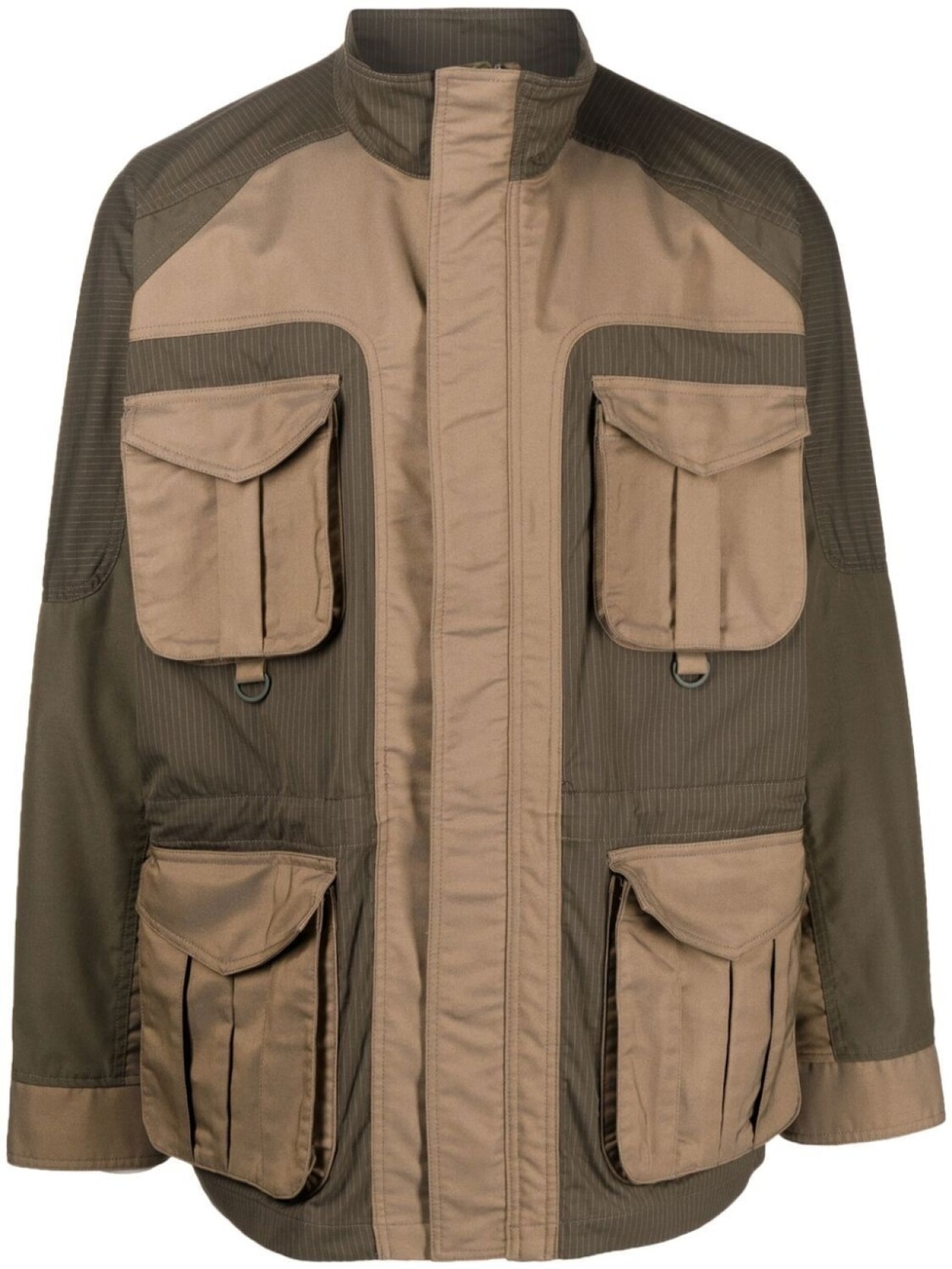 

White Mountaineering куртка с карманами карго, коричневый