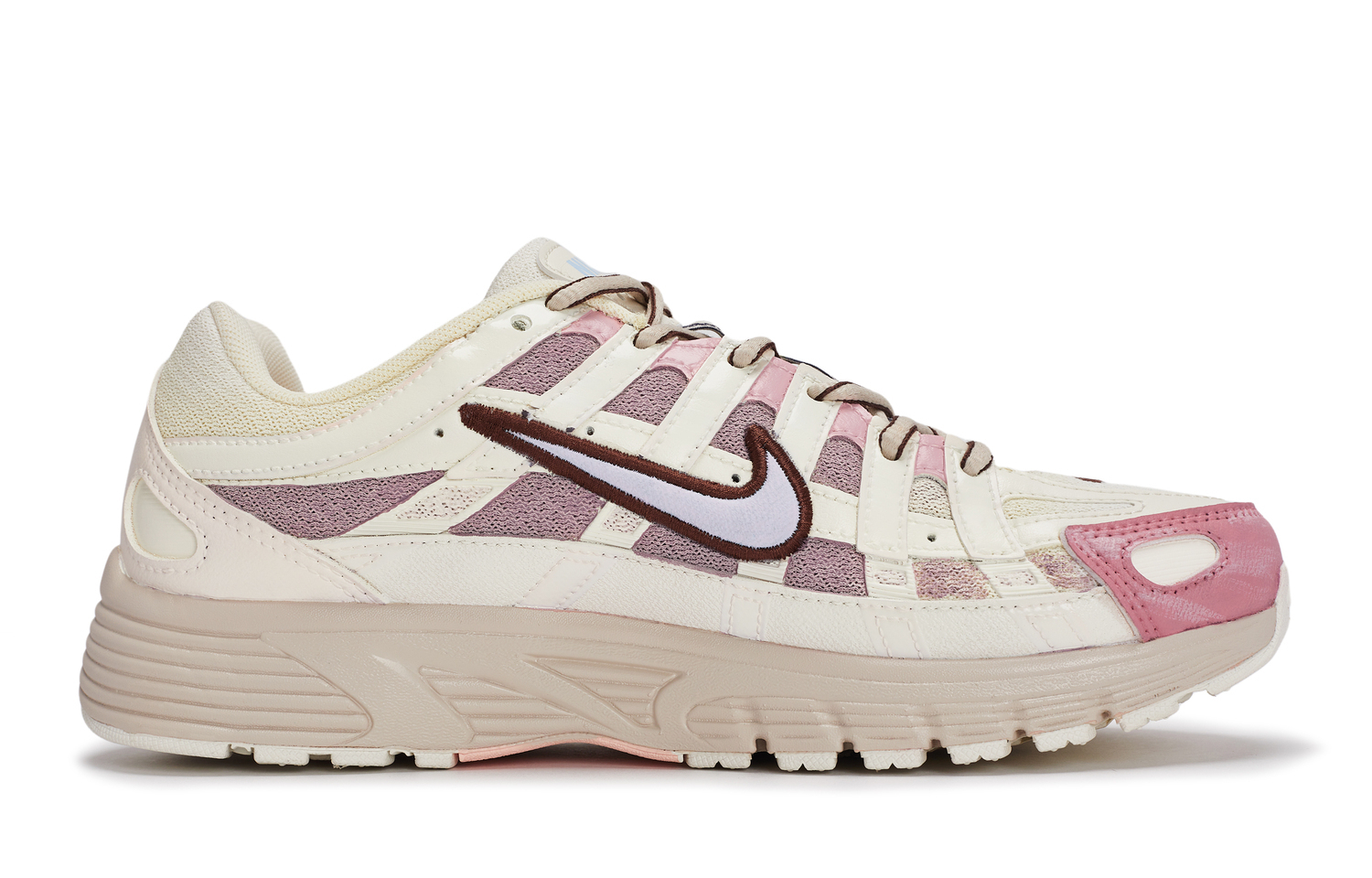 Nike P 6000 cherry blossom rain дышащие низкие кроссовки для бега beige pink детские — фото 3