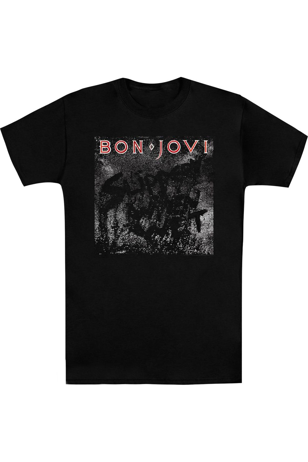 

Футболка с коротким рукавом Bon Jovi Slippery Cover для взрослых Gildan, черный