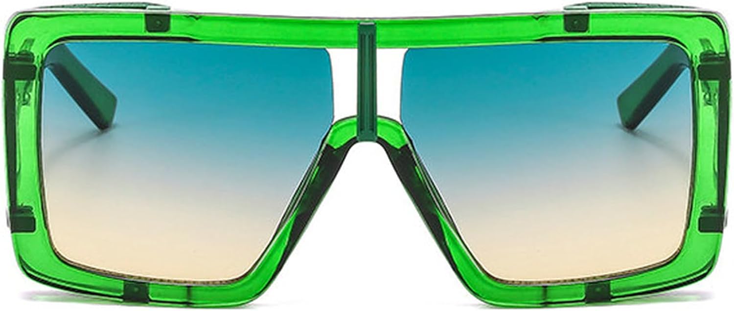 

Солнцезащитные очки Willochra в винтажном стиле, большие квадратные, для женщин и мужчин, модные, с крупной оправой и плоской верхней частью, солнцезащитные очки-щитки UV400, C5