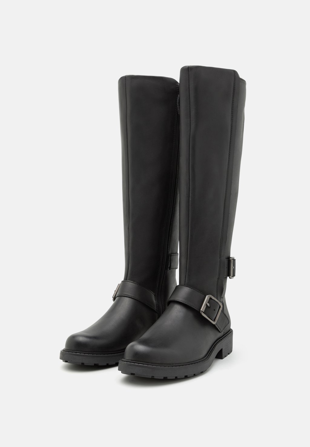 Сапоги женские Clarks ORINOCO2 высокие байкерские, черный — фото 2