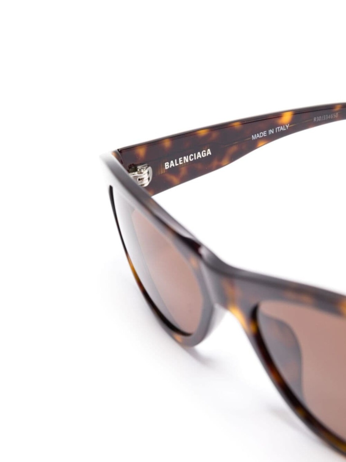 Balenciaga Eyewear солнцезащитные очки в овальной оправе, коричневый — фото 3