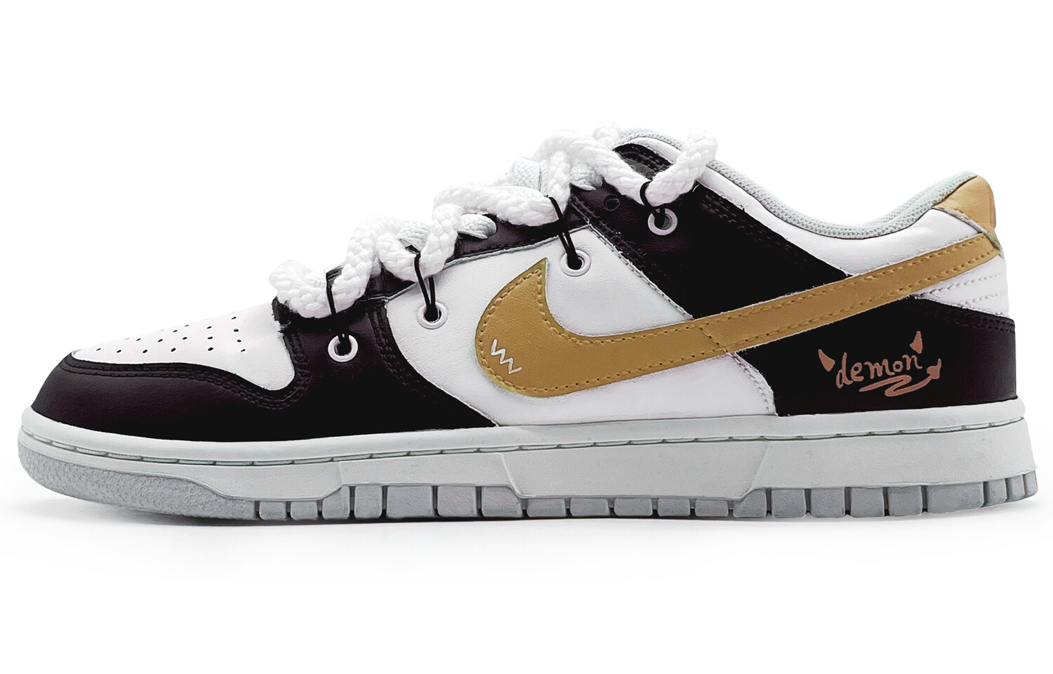 

Кроссовки Nike Dunk Skateboarding Shoes Men Low-top Black/yellow/white, черный