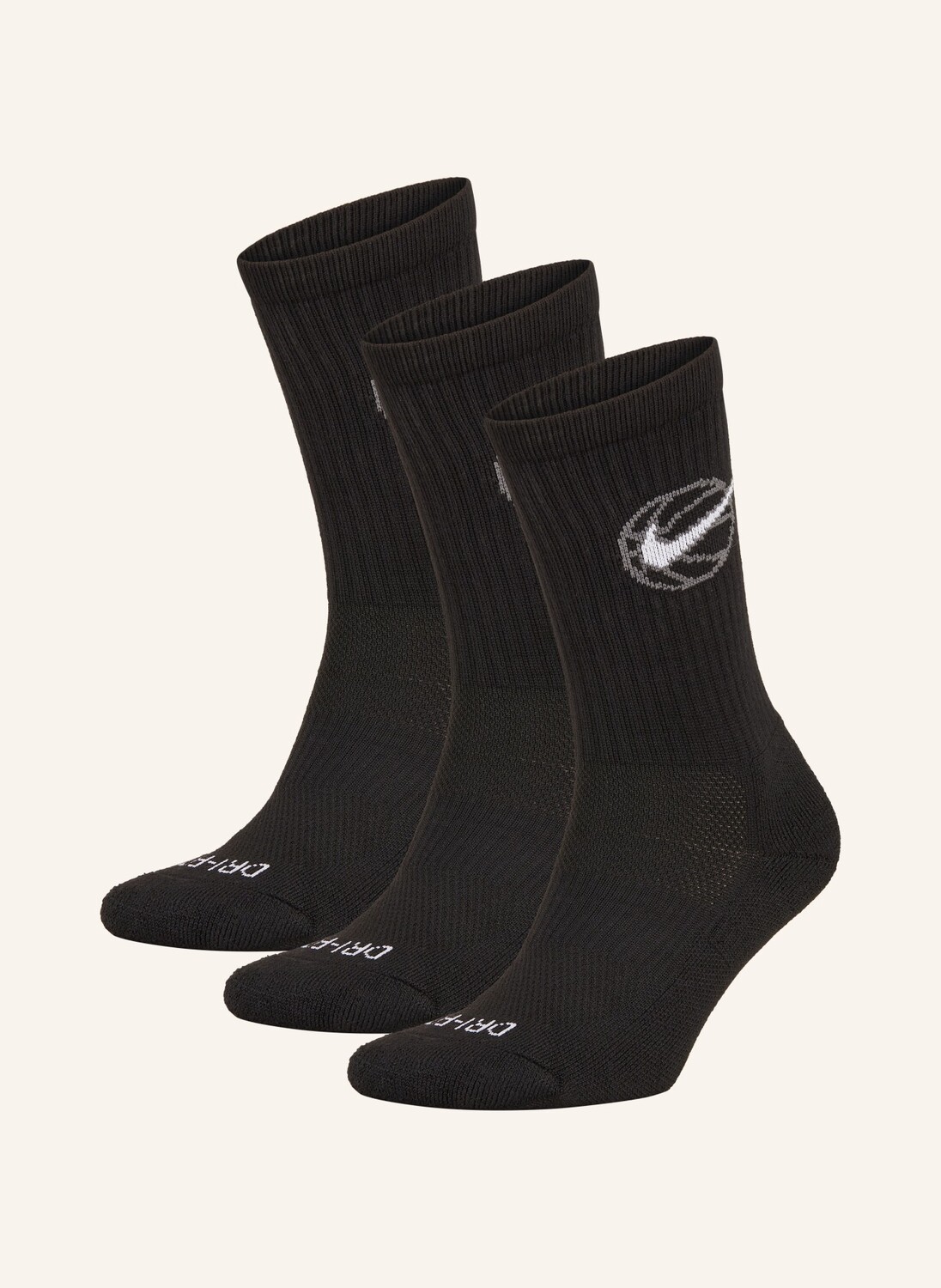 

Комплект из 3 спортивных носков everyday crew Nike, цвет 010 BLACK/WHITE
