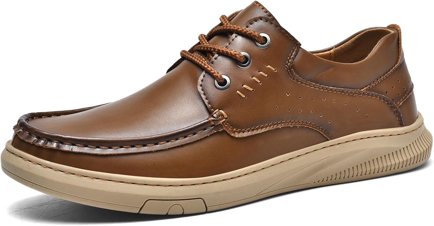 

Мужские ретро кожаные оксфорды на шнуровке, легкие, с круглым носком, комфортные, с подошвой против скольжения, повседневные туфли Qklmwes, коричневый