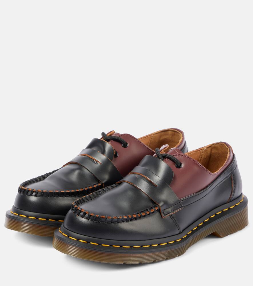 Dr. Martens 1461 кожаные лоферы MM6 Maison Margiela, Black/Oxblood — фото 4