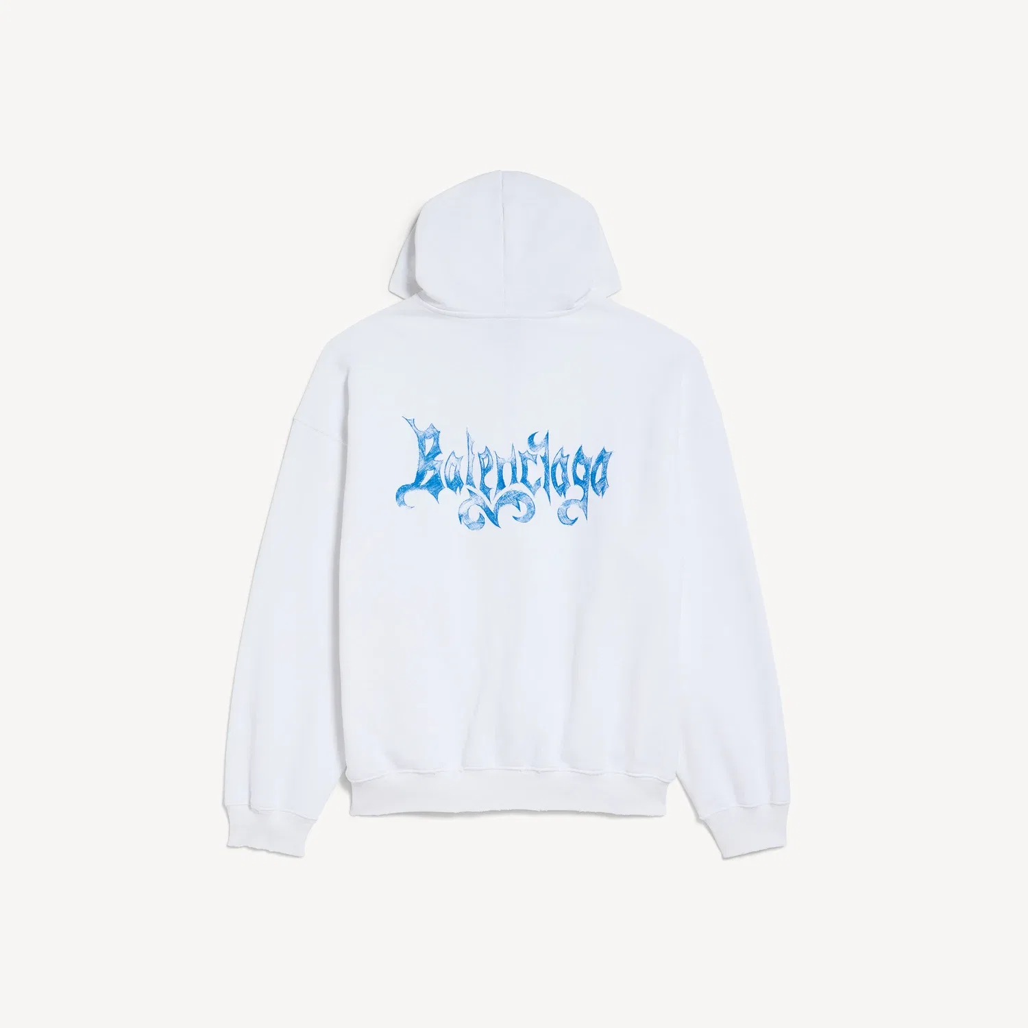 Женская толстовка на молнии Sketchy белого цвета BALENCIAGA, белый — фото 2