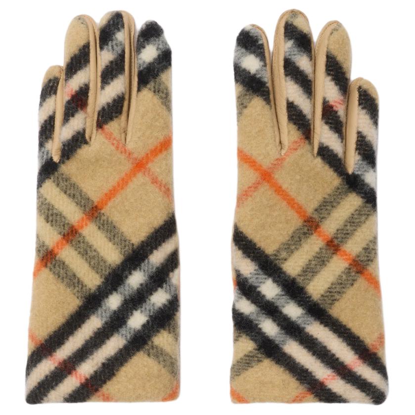 

Перчатки с клетчатым рисунком Burberry, коричневый