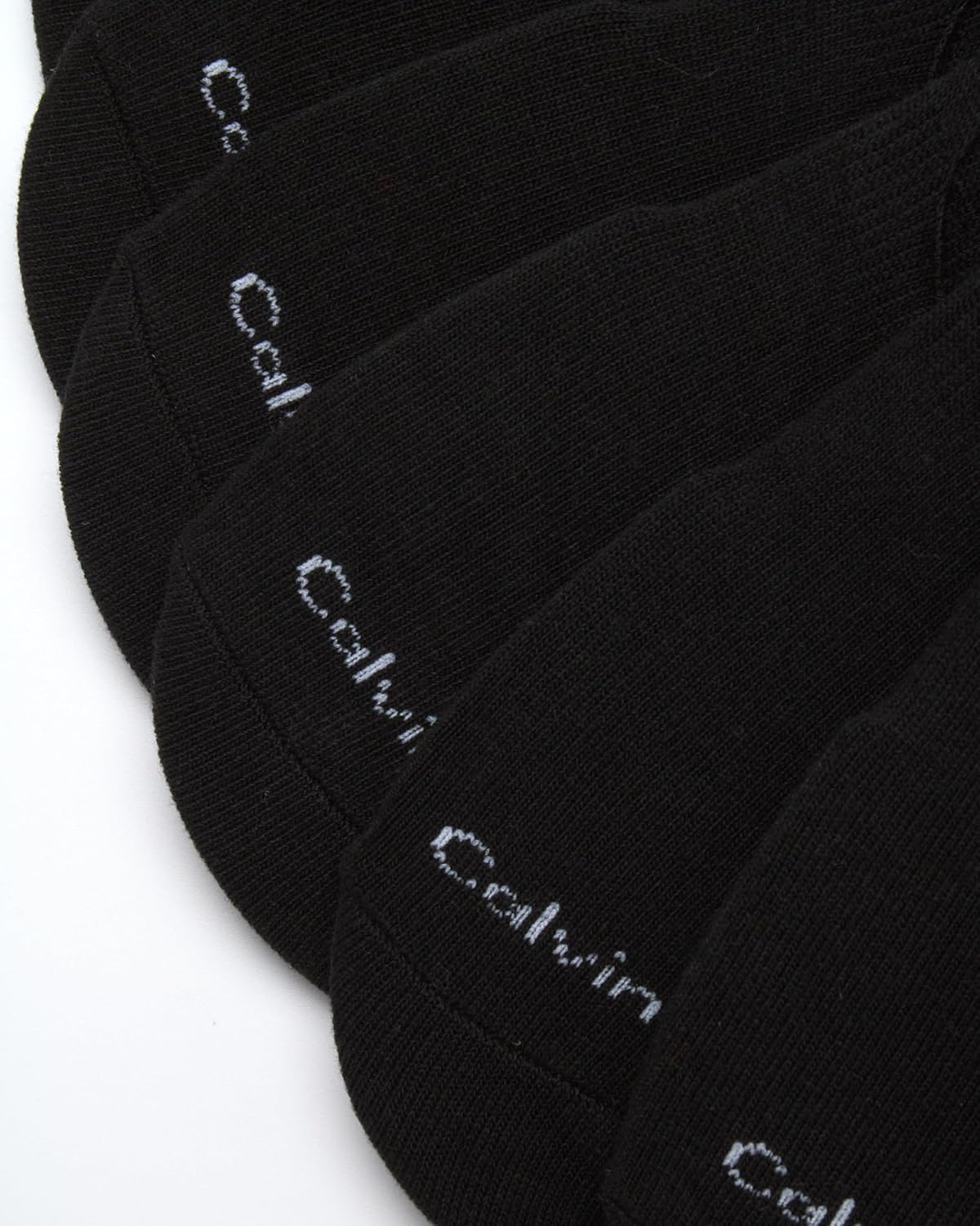 Мужские носки Calvin Klein, невидимые, с мягкой хлопковой подкладкой, с защитой пятки (размер 7-12), Black Texture — фото 4