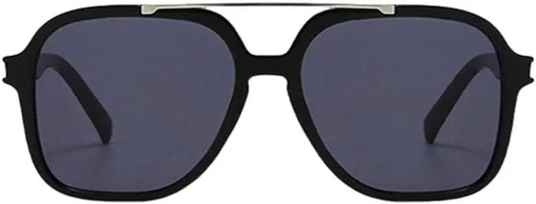 

Модные солнцезащитные очки большого размера для женщин с защитой от УФ-излучения UV400, в стиле ретро с заклепками, для мужчин, темные HHZZYVY, Black Grey