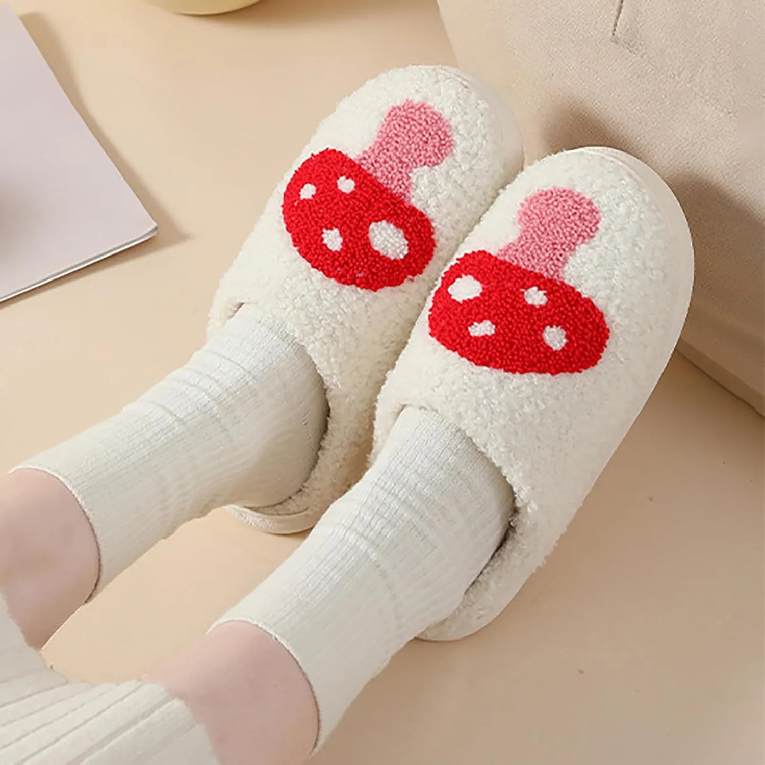 Женские зимние тапочки, универсальные, H-образной формы, зимние хлопковые тапочки. Мужские и женские удобные теплые хлопковые тапочки для пляжа, женские, серебристые Generisch — фото 2