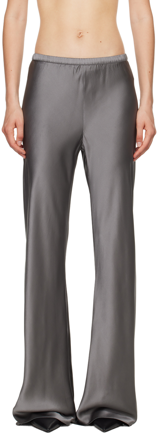 

Серые брюки косого кроя для отдыха Silk Laundry, Grey pearl