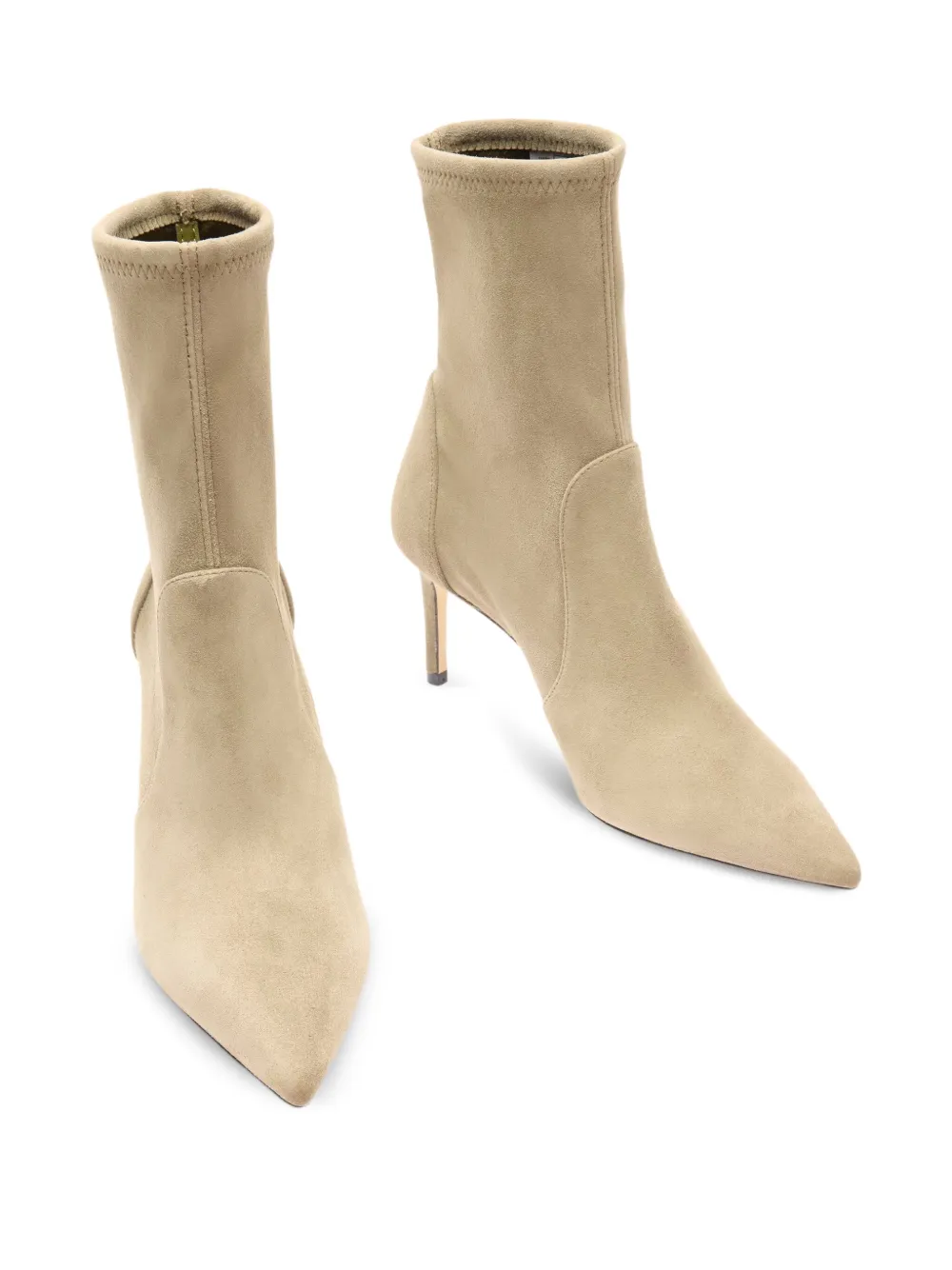 Ботильоны-носки с заостренным носком Stuart Weitzman, нейтральный — фото 4