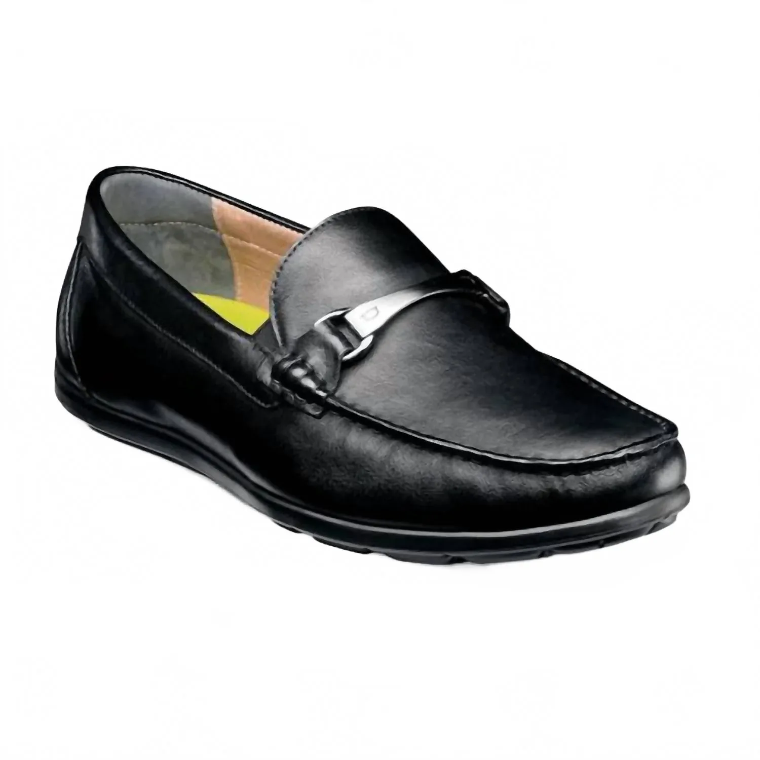 Мужские мокасины Draft Moc Toe Bit Driver Shoes черного цвета Florsheim — фото 2
