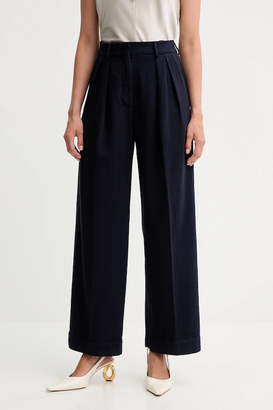 

Хлопковые брюки Forte Forte, темно-синий