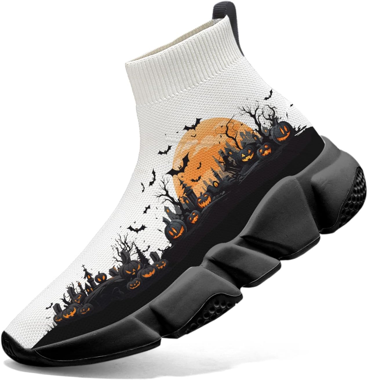 

Кроссовки Hetios для мужчин слипоны - Хэллоуин, вязаные, дышащие, спортивные, для тренажерного зала, повседневные, легкие, теннисные, Halloween Special Edition 20